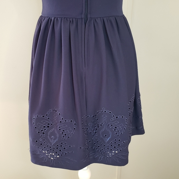 Francesca's mi ami Blue Eyelet Trim Mini Dress - Picture 9 of 11